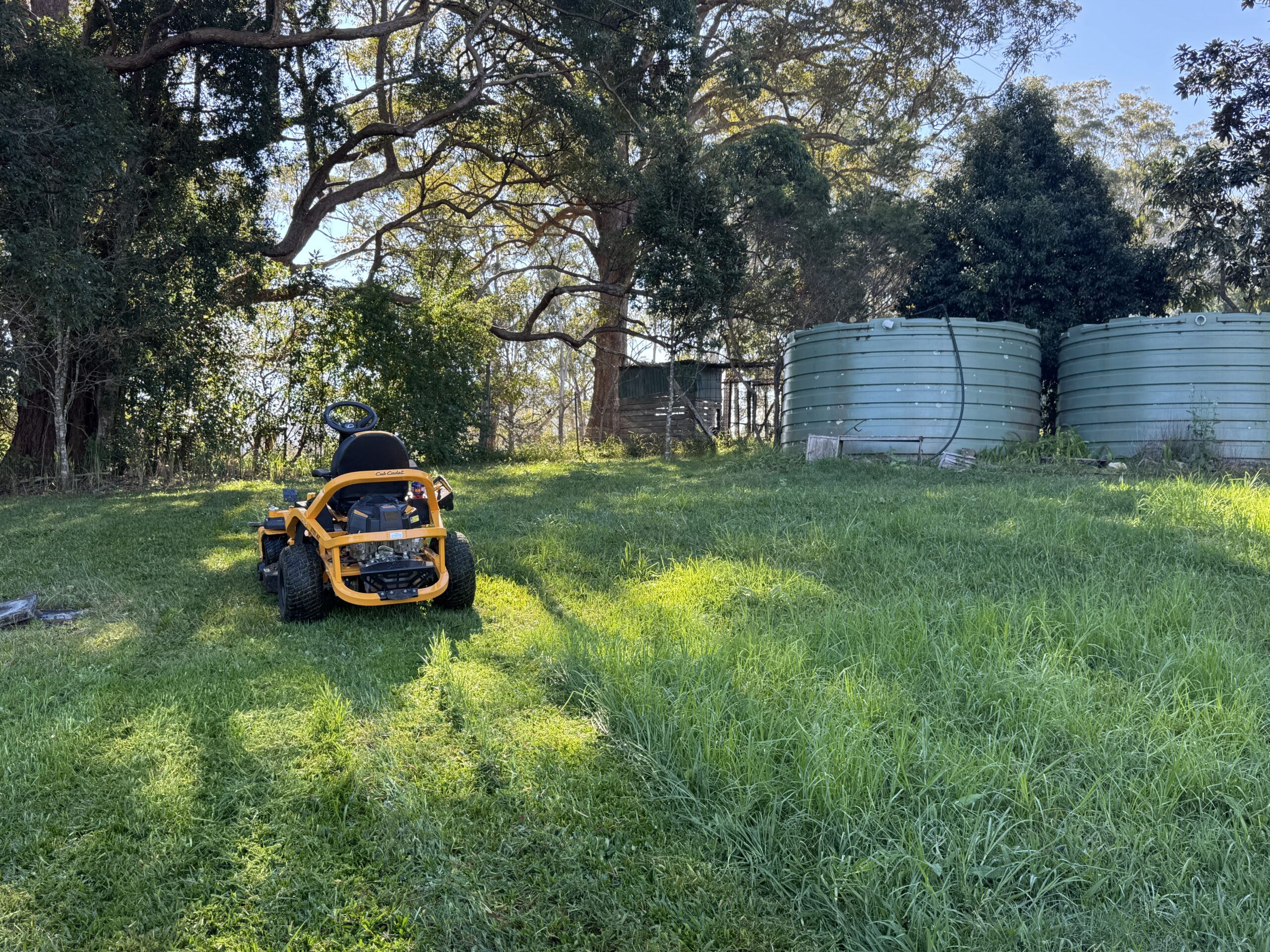 Ride-on acreage mowing completed by PWB Services